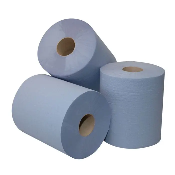 Wiping centrefeed roll 3-ply bonded blue – F&G – 6 rolls