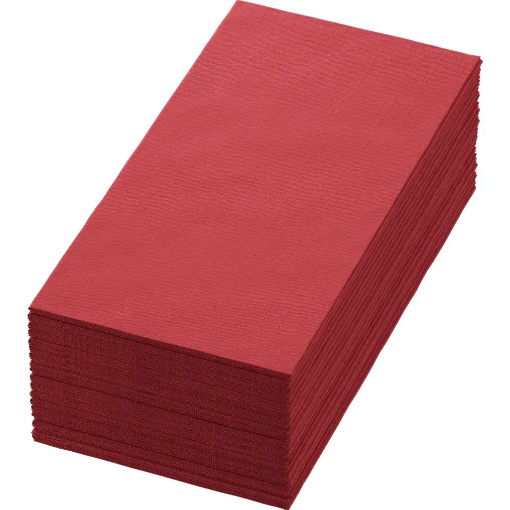 Tissue-Servietten 40x40 cm 3-lagig Falzung 1/8 1250 Stk Bordeaux