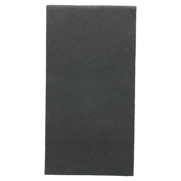 Ecolabel Servetten 'DOUBLE POINT' 18 G/M2 40x40 cm Zwart Tissue 1/8-vouw 1200 Stuks