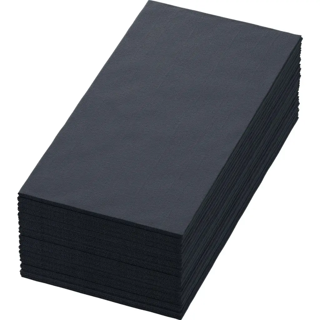 Napkins Tissue 40x40 cm 3-Ply 1/8 Fold 1250PCS Black