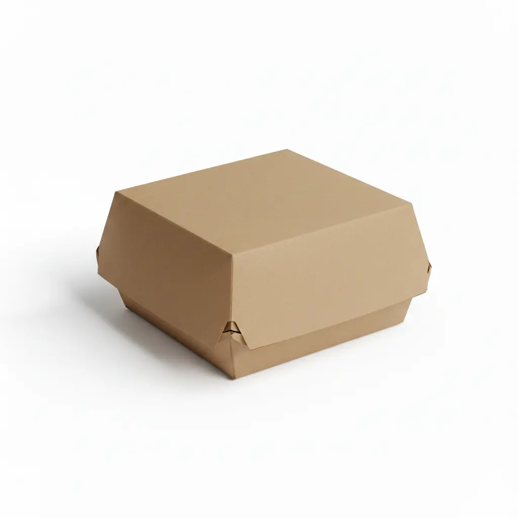 Kraft hamburger box 11.5x11.5x8cm – 100 pcs – food packaging