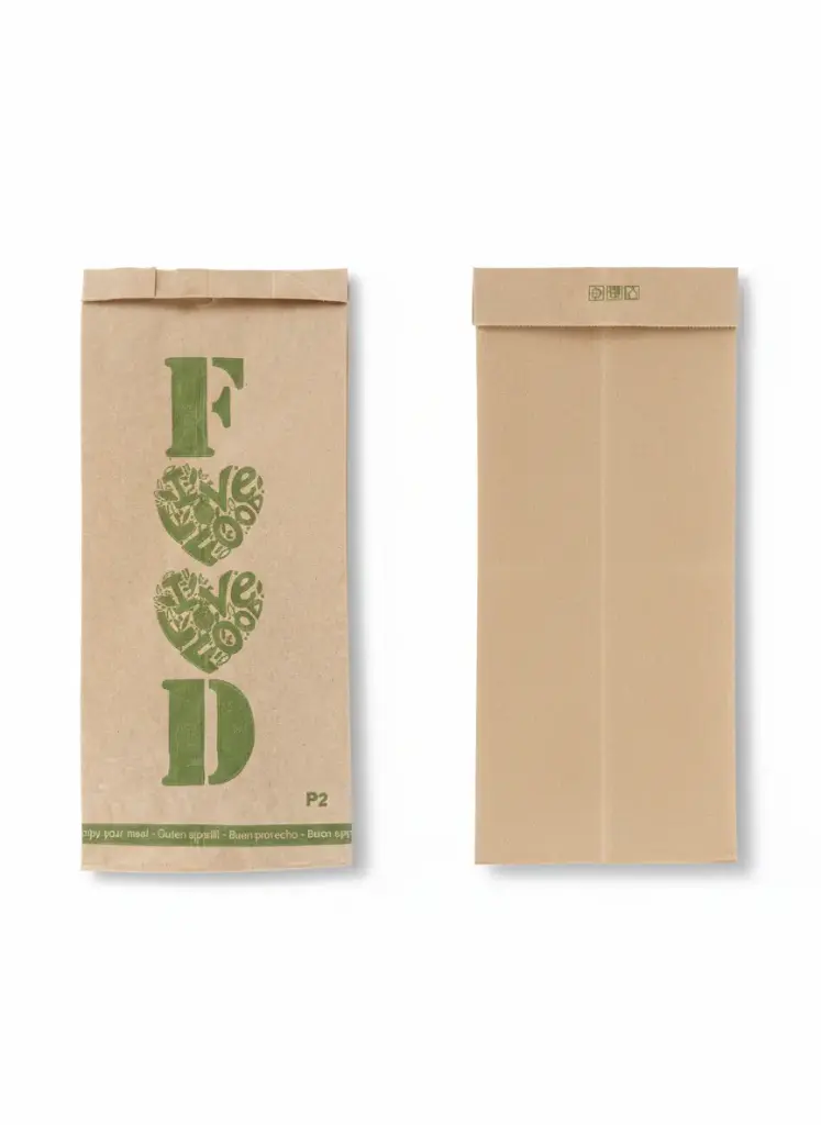 Kraftpapieren patisserietas 2P – Doos van 10 kg – voedselverpakking