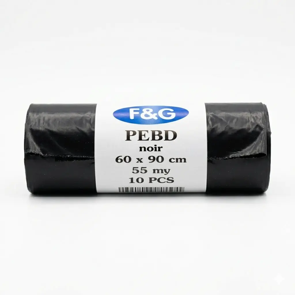 Schwarze Müllsäcke 60L 60x90cm LDPE F&G - 55 Mikron - 200 Stk
