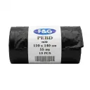 Schwarze Müllsäcke 240L 110x140cm LDPE F&G - 55 Mikron - 100 Stk