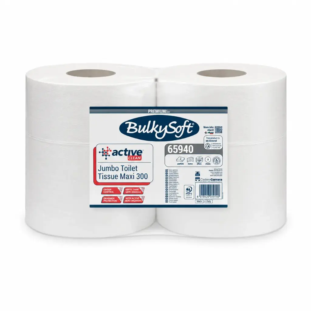 Toilet paper / WC Maxi-Jumbo BulkySoft Active-Clean 2-Ply — 6 Rolls