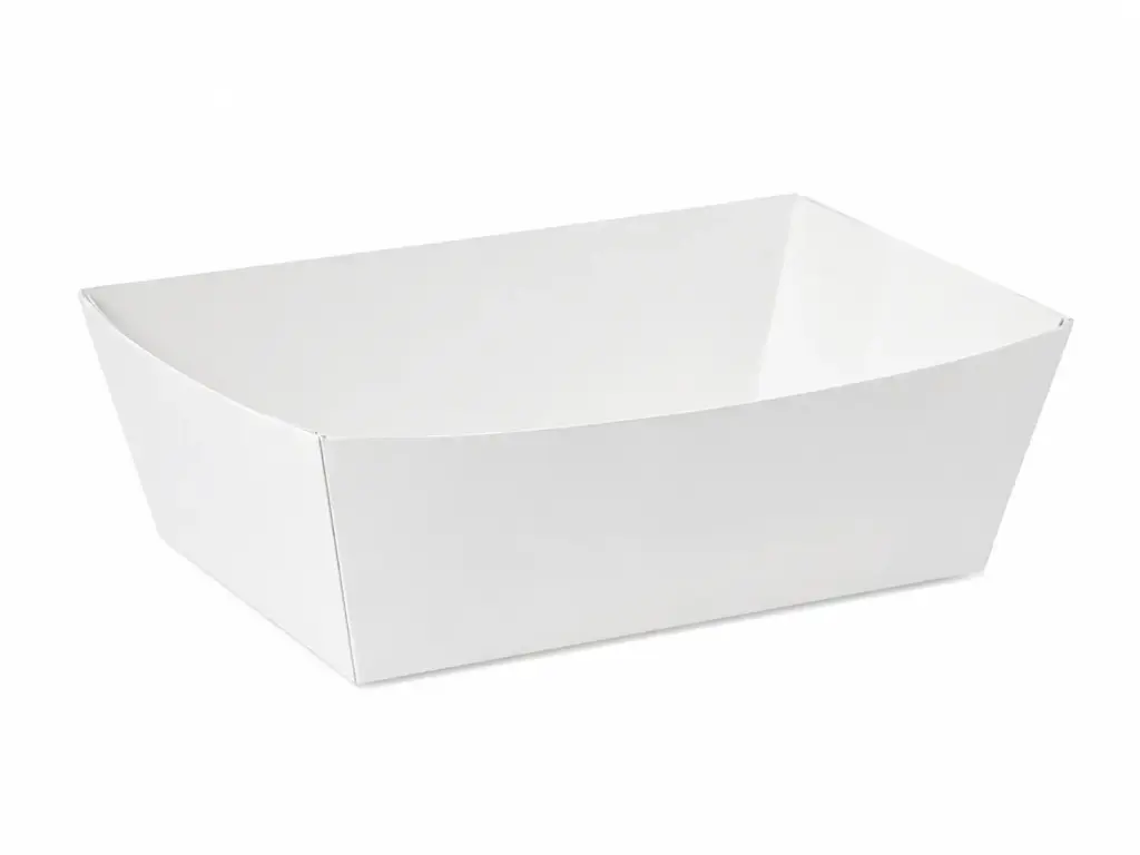 Ravier à frites carton blanc C92 – 125×85×50 mm – 250 pièces