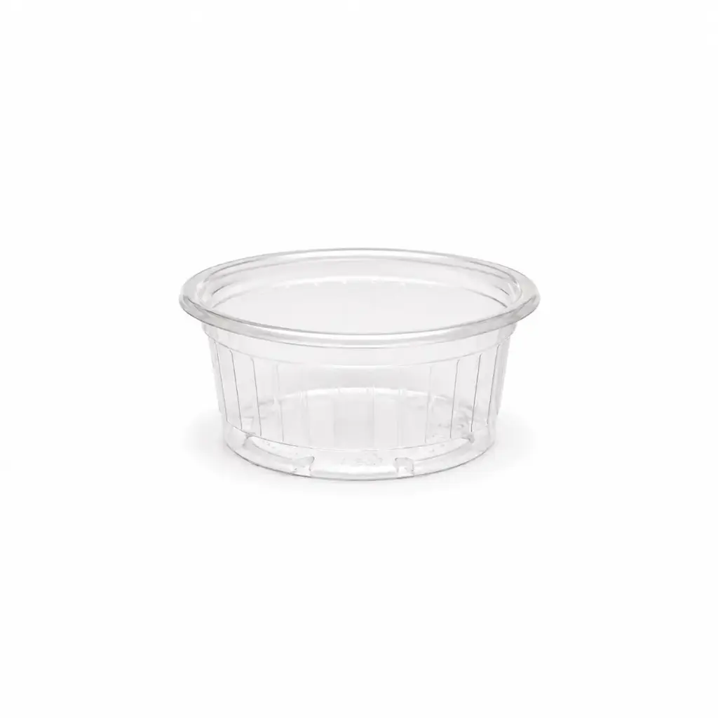 Saucenbecher gerillt transparent 3 cl Ø67 mm – 1000 Stück