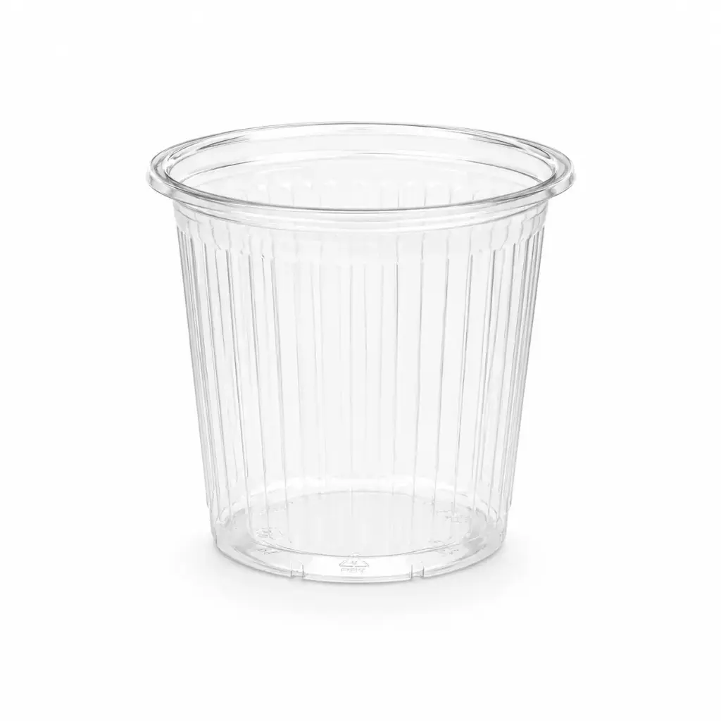 Saucenbecher gerillt transparent 10,5 cl Ø67 mm – 1000 Stück