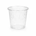Saucenbecher gerillt transparent 10,5 cl Ø67 mm – 1000 Stück