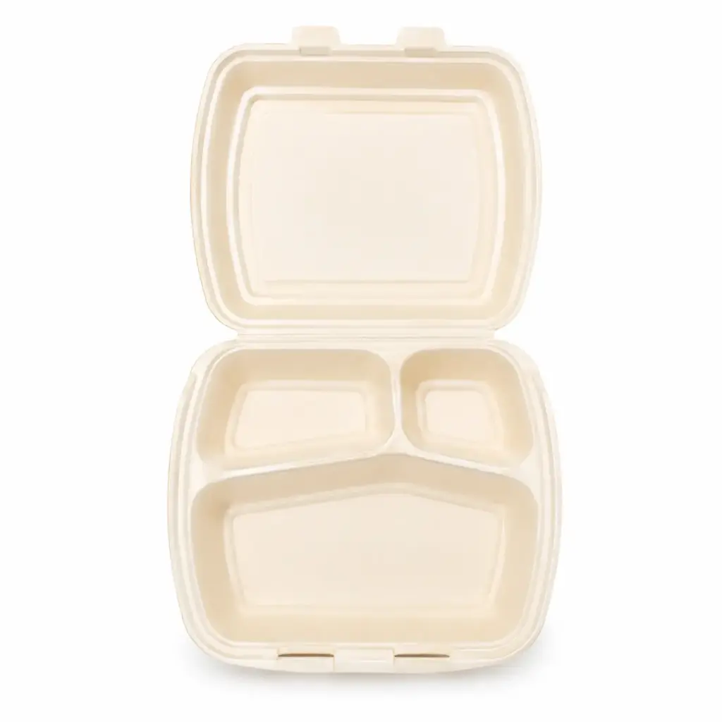 Menübox AP4 creme 3 Fächer XPS – 250 Stück