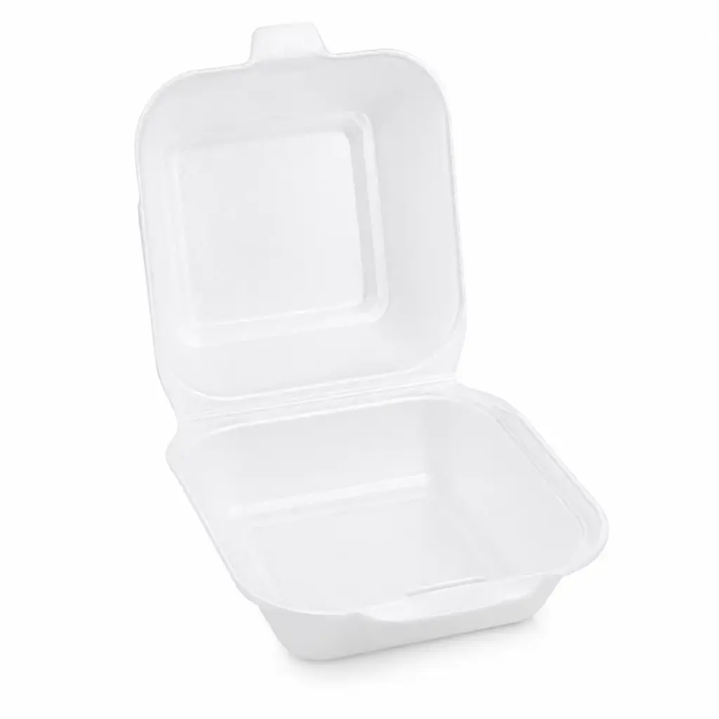 Hamburgerbox isoliert AP6 weiß XPS – 500 Stück