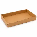 Plateau carton brun 40 × 25 × 7 cm – 50 pièces