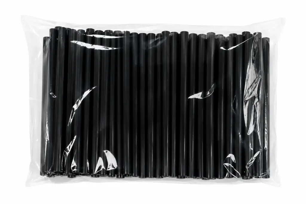 Trinkhalm wiederverwendbar schwarz Ø8 × 150 mm – 20 x 250 Stück (5000 Stück)