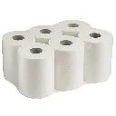 Bobine à dévidage central 2 plis blanc - 6 rouleaux