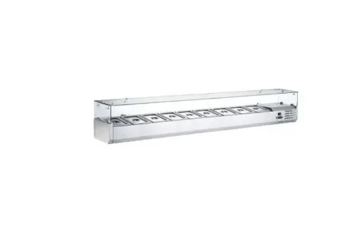 Saladette 9 x GN 1/3 inox