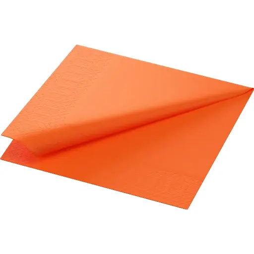 Papieren servetten 33x33 cm 2-laags 2000 stuks Sun Orange