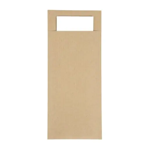 Pochettes Kraft à couverts 500pcs