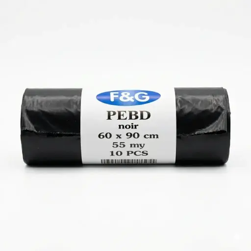 Sacs poubelle noirs 60L 60x90cm PEBD - 55 Microns  - 200PCS