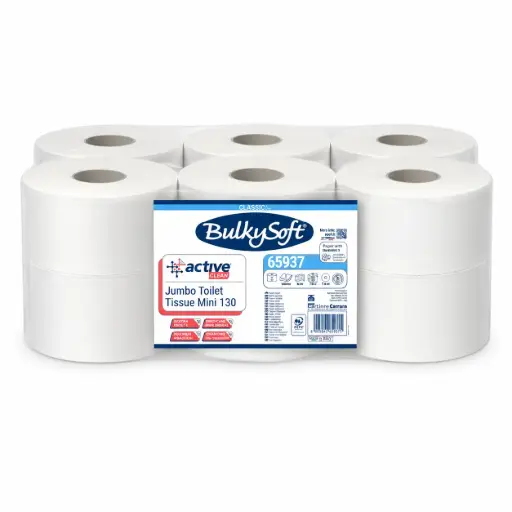 Toilet Paper Mini-Jumbo BulkySoft Active-Clean 2-Ply — 12 Rolls