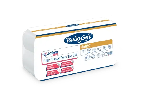 Papier Toilette BulkySoft Active Clean 3 Plis 250 Feuilles - 72 Rouleaux