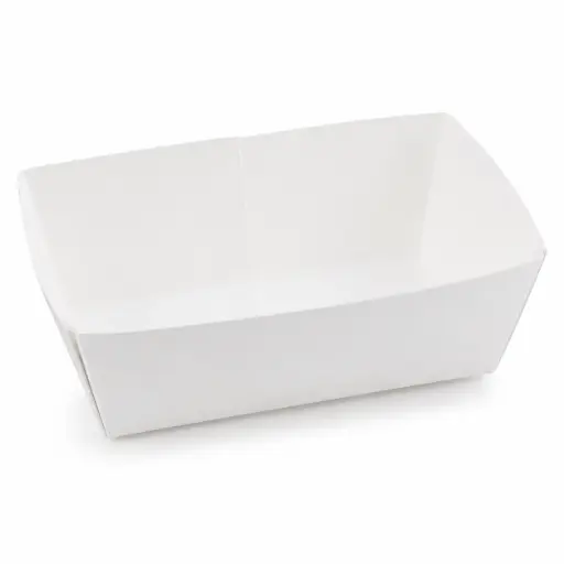 Barquettes à frites Carton Blanc CR0/955 – 90×55×40 mm – 250 pièces