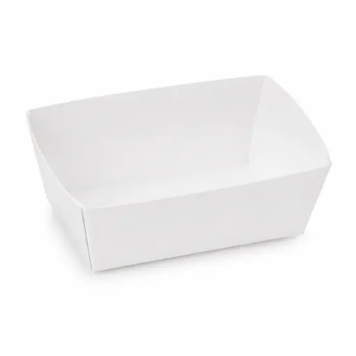 Barquettes à frites Carton Blanc C80 – 110×60×45 mm – 250 pièces